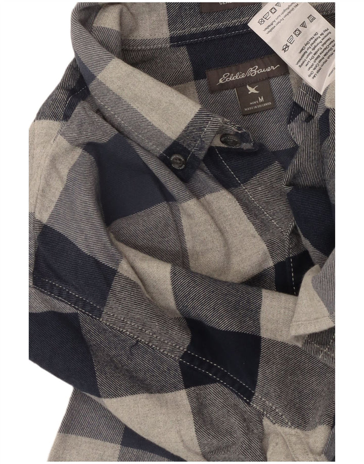EDDIE BAUER Flanelskjorte til mænd Medium Navyblå ternet bomuld
