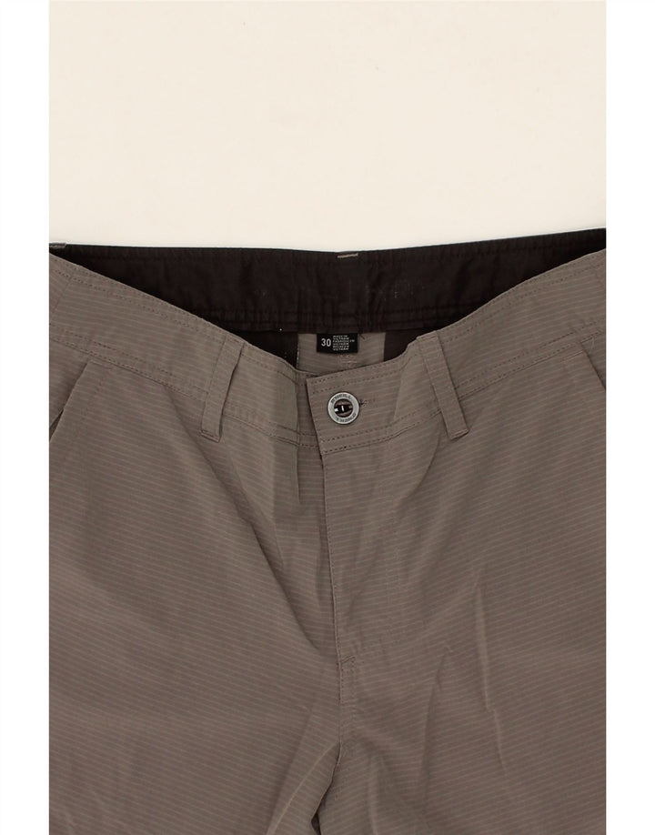 O'NEILL Mens Chino Shorts W30 Medium Grey Pinstripe Polyester Vintage O'Neill and Second-Hand O'Neill from Messina Hembry 