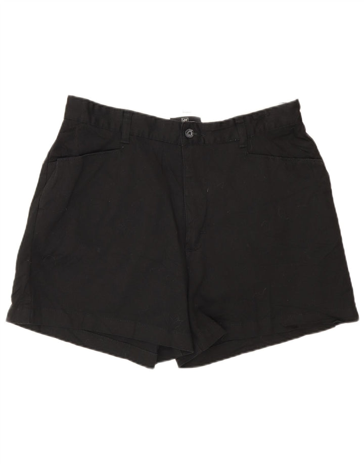 Lee Kvinder Khakis Casual Shorts US 10 Large W32 Black Bomuld