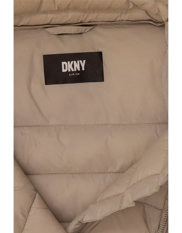 DKNY Womens Oversized Padded Jacket UK 10 Small Grey Nylon Vintage Dkny and Second-Hand Dkny from Messina Hembry 