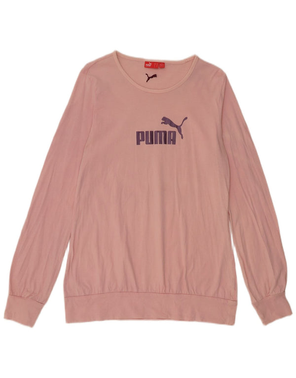 Puma Graphic Sweatshirt Jumper UK 16 Large Pink