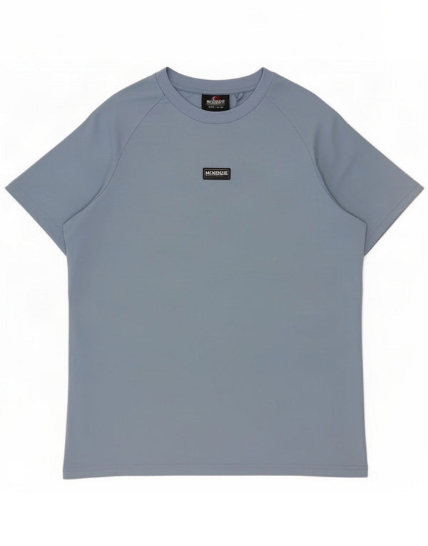 Mckenzie Mens T-Shirt Top Medium Blue Polyester
