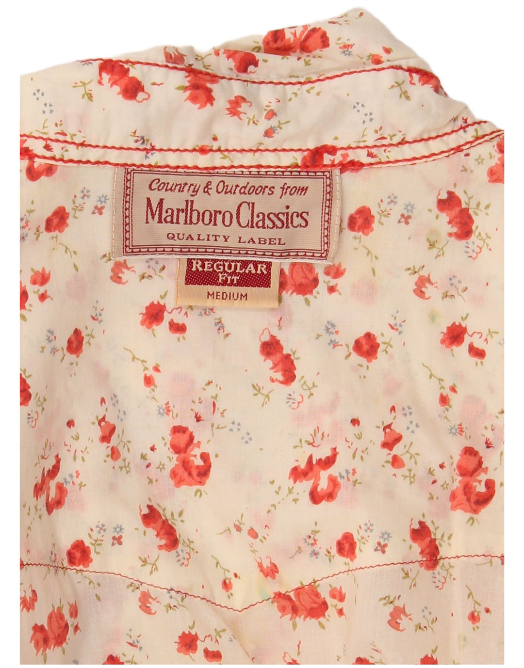 Marlboro Classics Womens Regular Fit skjortebluse UK 14 Medium White Floral