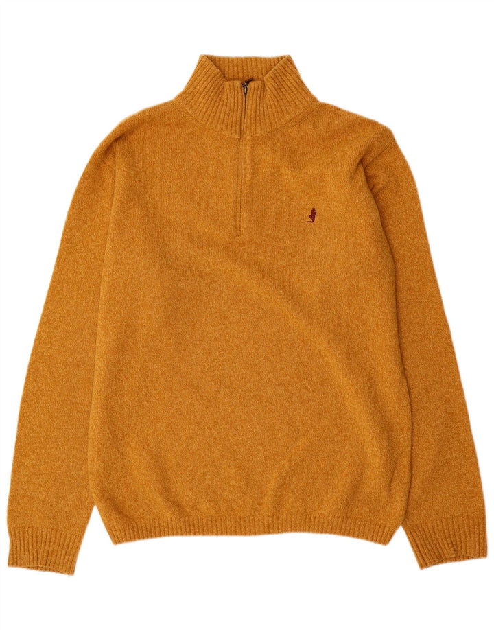 MARLBORO CLASSICS Sweater med lynlås til mænd XL brun uld