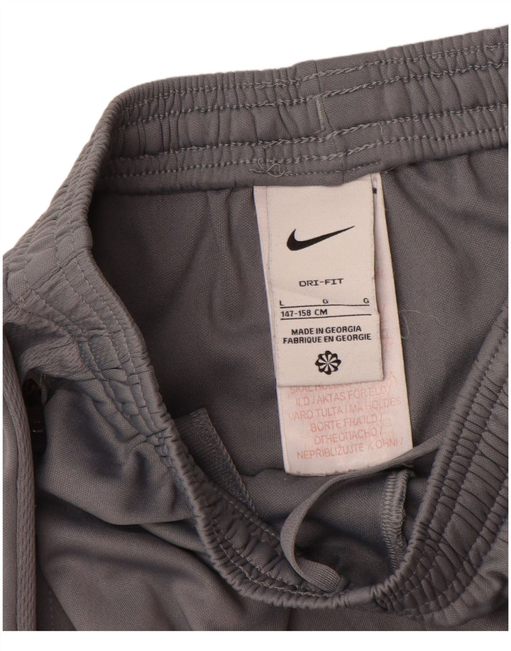 Nike drenge Dri Fit træningsdragt bukser 12-13 år stor grå polyester