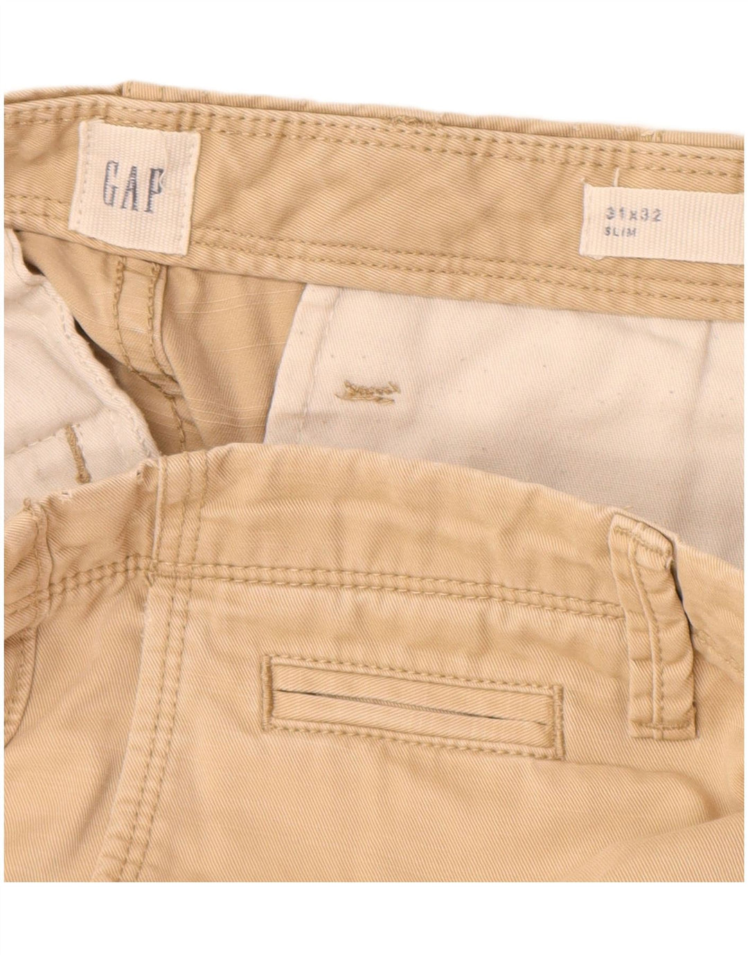 GAP Herre Slim Chino Bukser W31 L32 Beige Bomuld