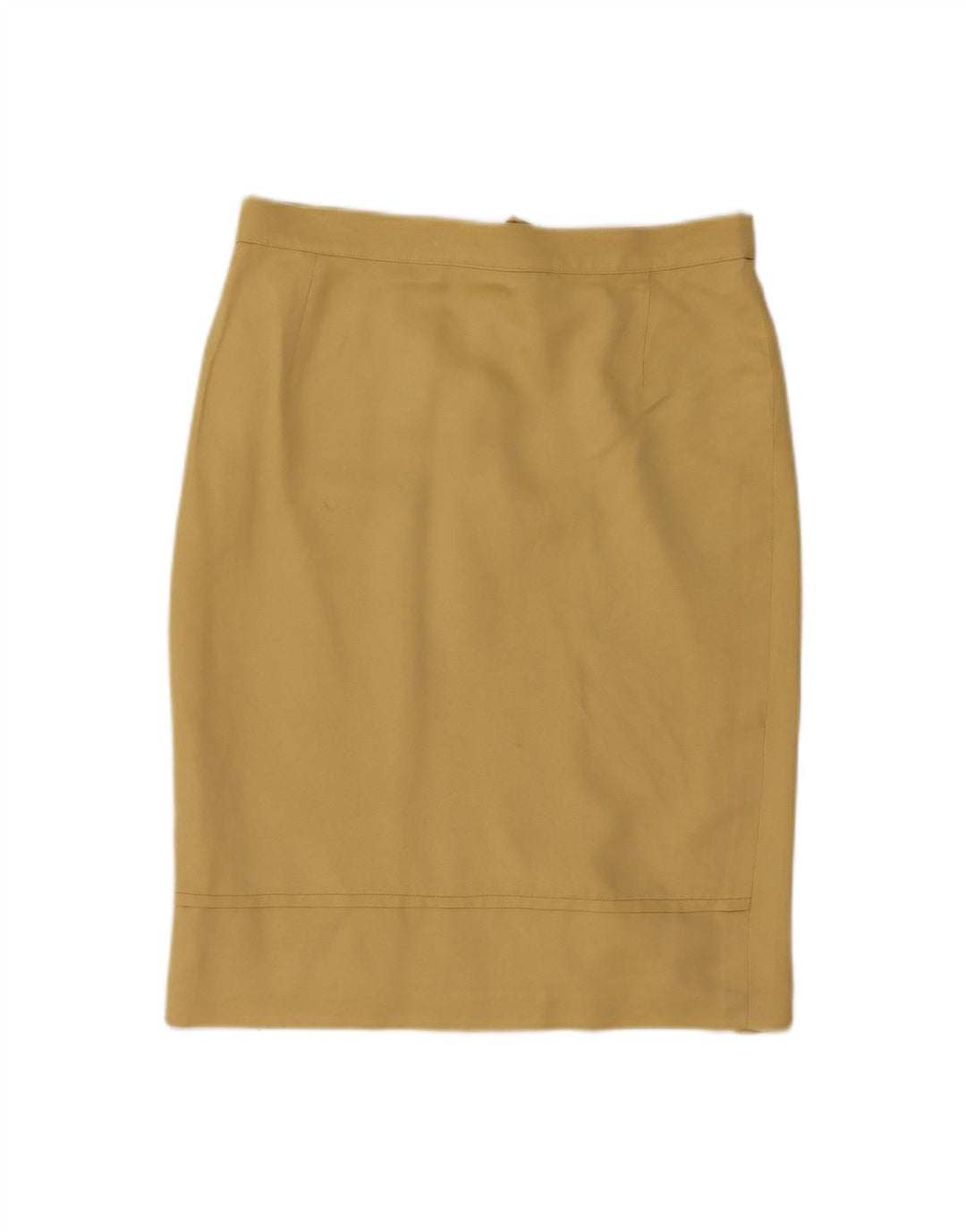 MAX MARA Womens Pencil Skirt W32 Large Yellow Silk