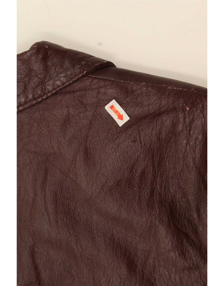 Vintage dame 4-knaps blazerjakke UK 14 Large Burgundy