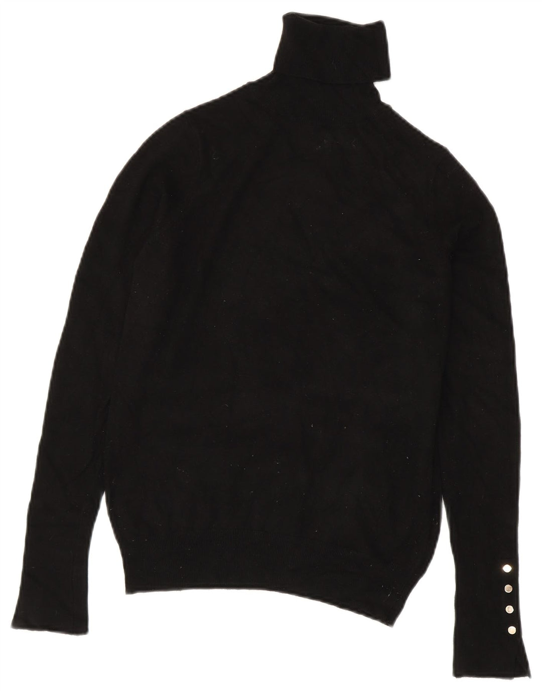 Zara Dame Rullehals Sweater UK 10 Lille Sort