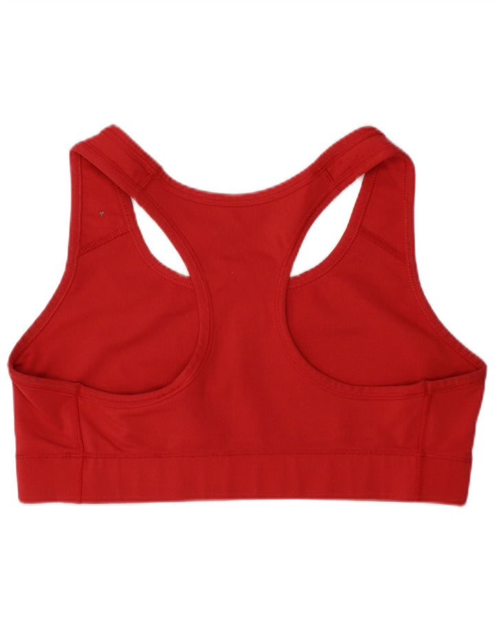 Nike Dame Dri Fit Sport BH Top Lille Rød Polyester Sports