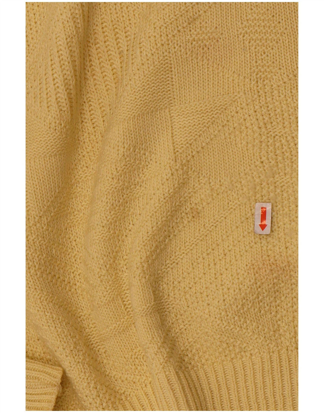 Mark Astor Herre Crew Neck Jumper Sweater IT 52 Stor Gul Geometrisk