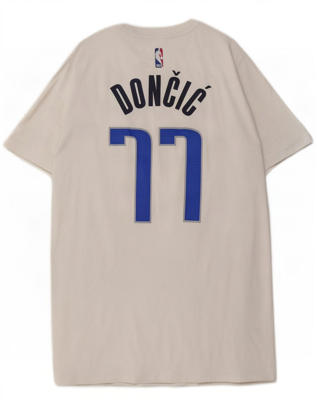 Nike Herre Dallas Mavericks Grafisk T-Shirt Top Medium Hvid Bomuld
