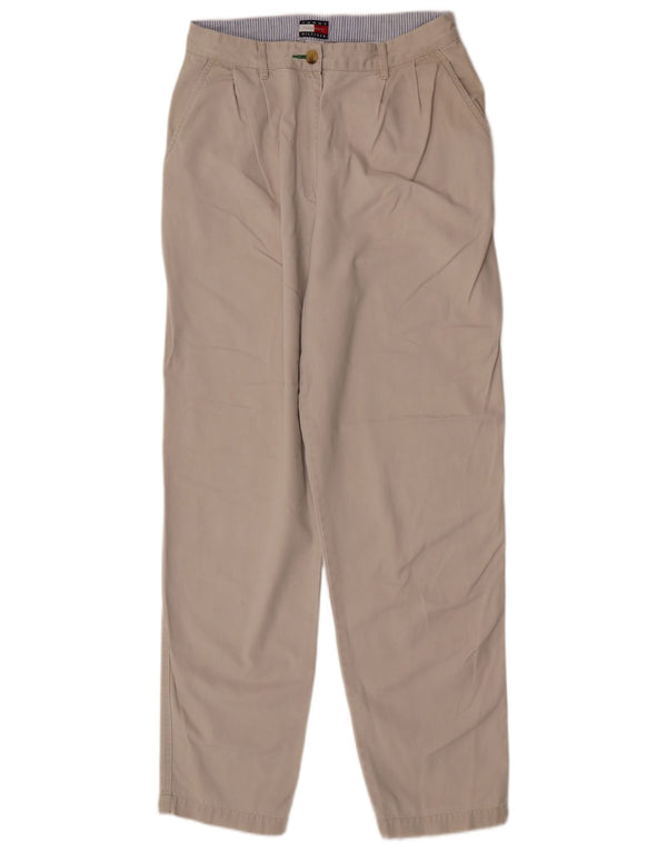 Tommy Hilfiger Højtaljede Chinobukser til kvinder UK 10 Large W28 L32 Beige