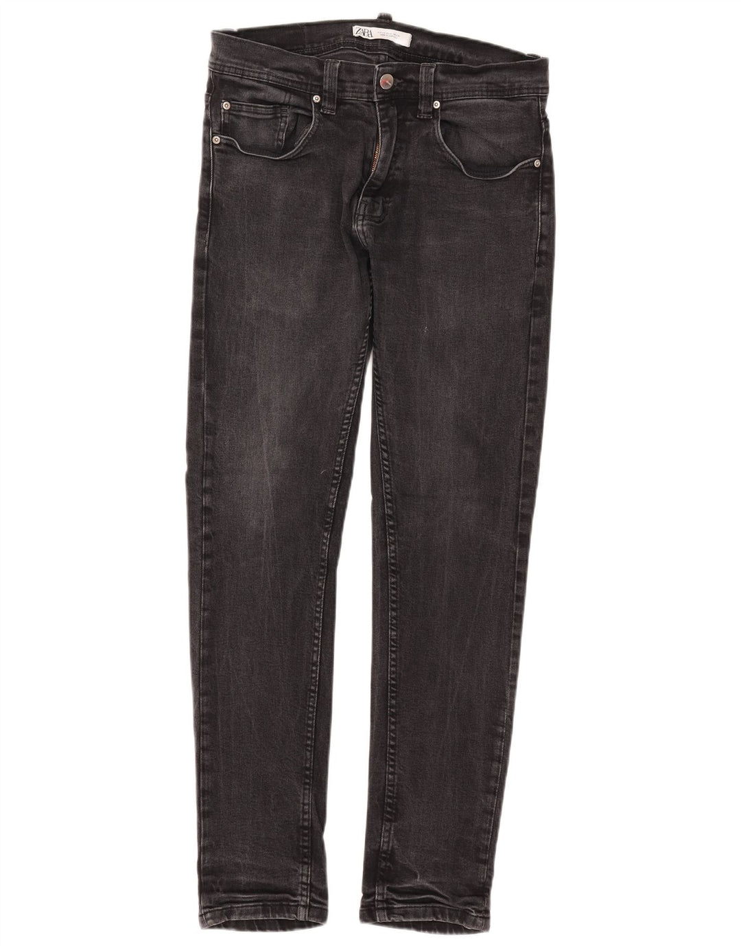 Zara Herre Slim Jeans EU 40 Medium W31 L30 Sort Bomuld