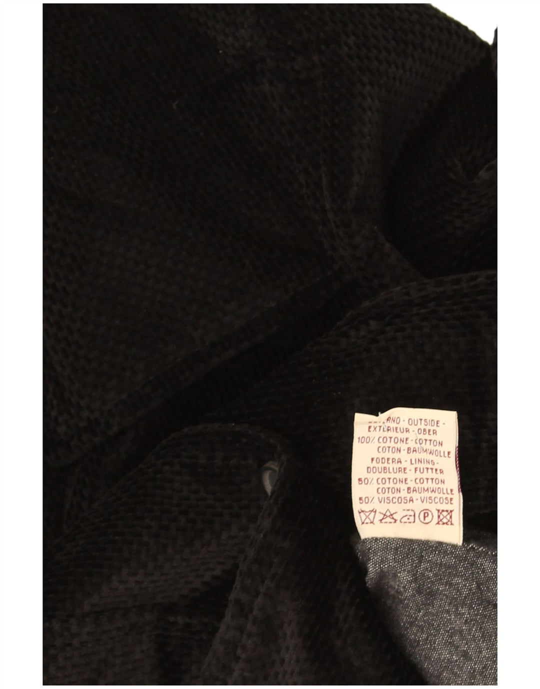 Capalbio Dame 4 Button Velvet Blazer Jacket IT 44 Medium Sort Bomuld
