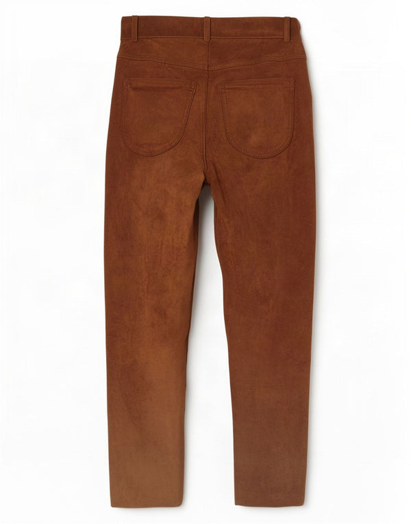 Jones Slim Ruskindsbukser til kvinder EU 36 Small W26 L28 Brunt læder