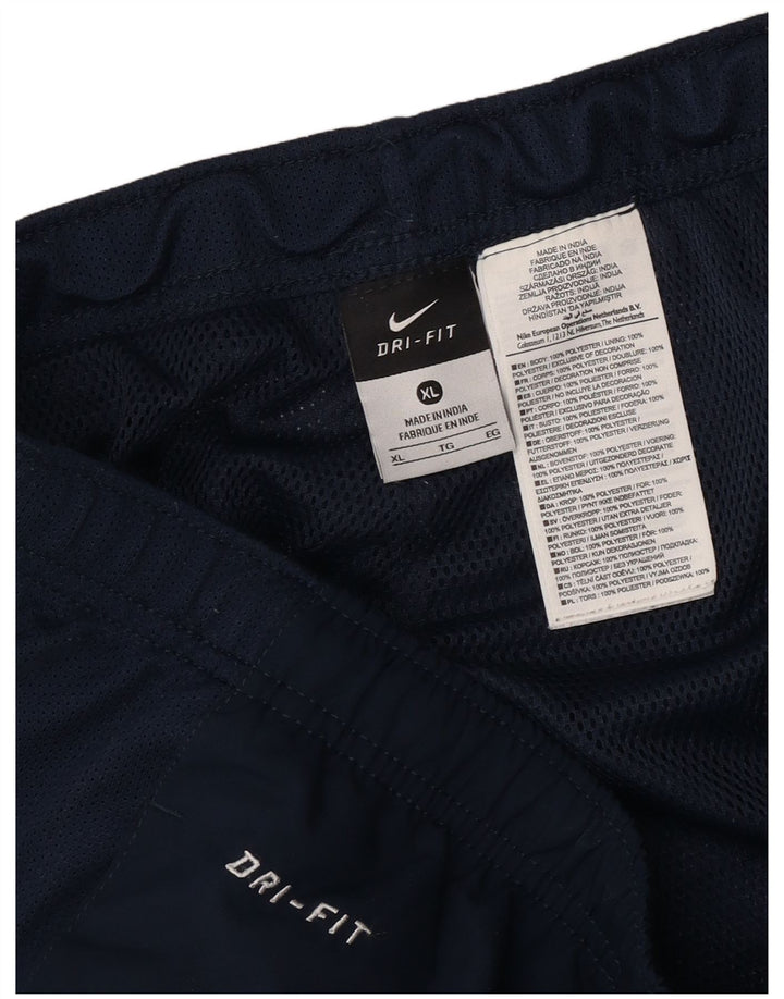 Nike herre Dri Fit træningsdragt bukser XL marineblå polyester