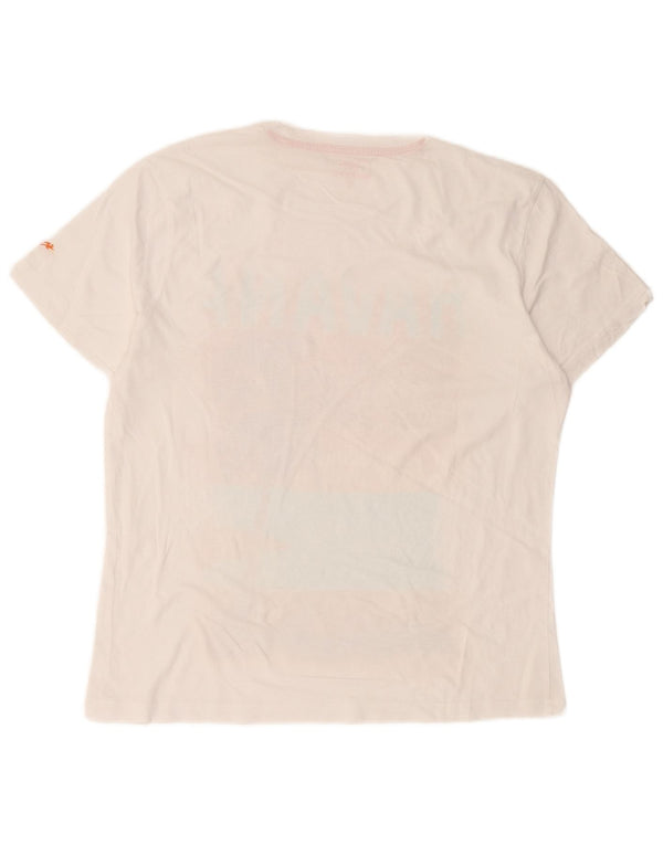 Lotto Dame Grafisk T-Shirt Top UK 16 Large White