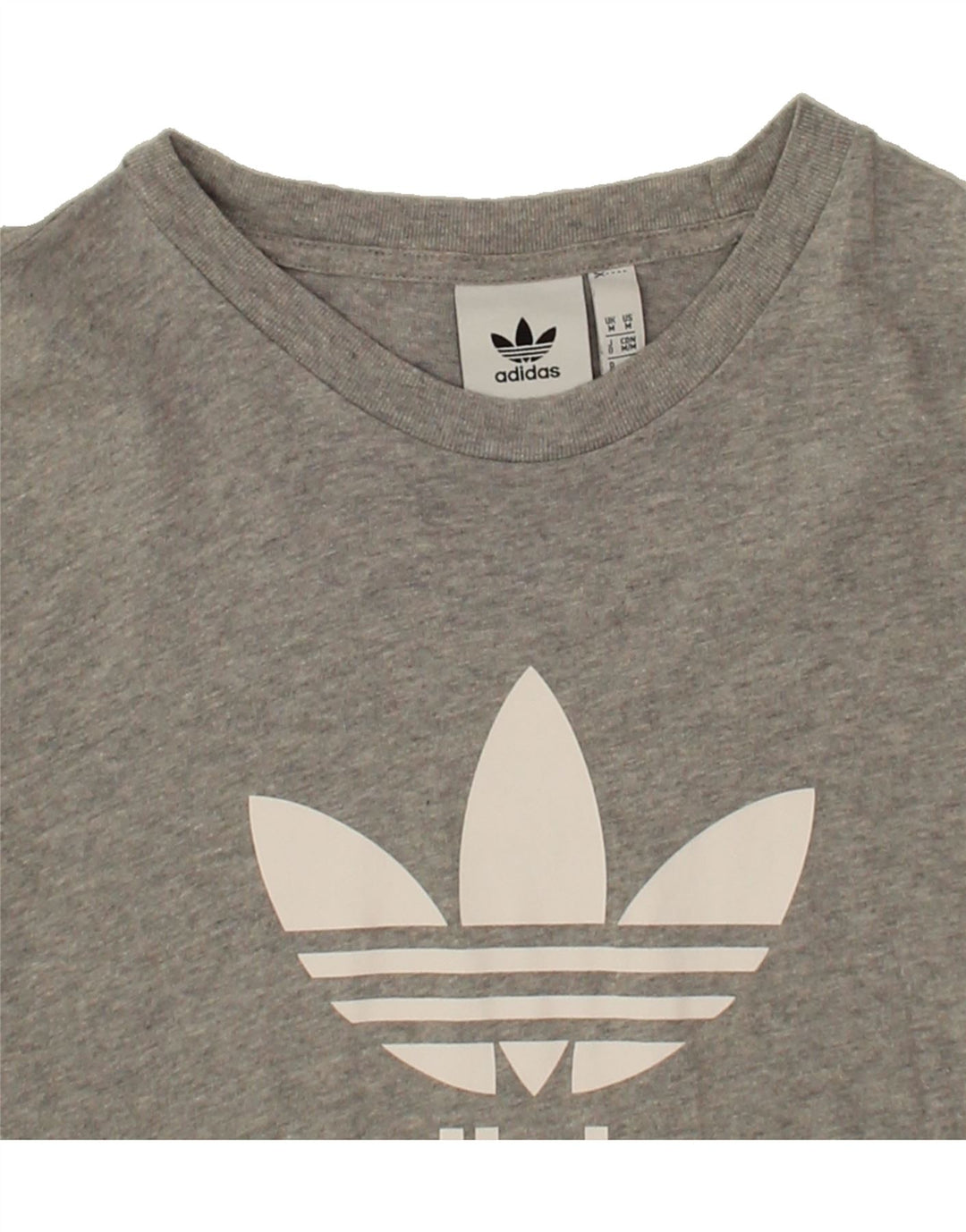 ADIDAS Mens Graphic T-Shirt Top Medium Grey Cotton Vintage Adidas and Second-Hand Adidas from Messina Hembry 