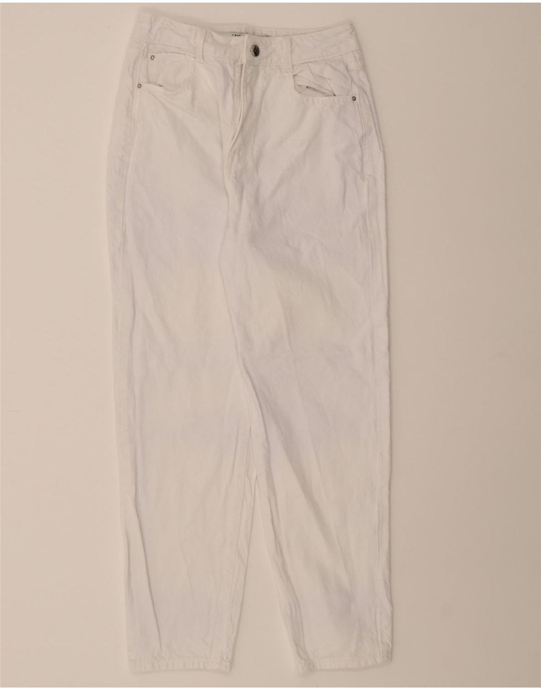 ZARA Womens Tapered Jeans EU 36 Small W26 L28 White Vintage Zara and Second-Hand Zara from Messina Hembry 