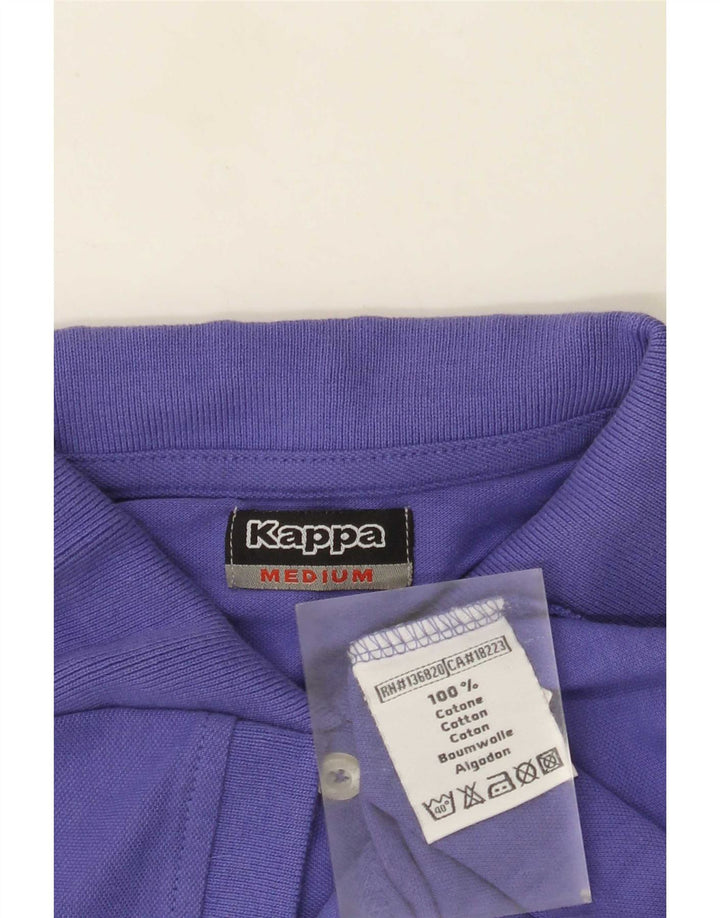 Kappa Dame Polo Shirt UK 12 Medium Lilla Bomuld
