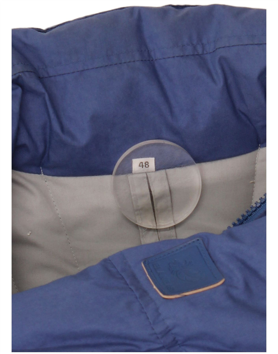 VINTAGE Polstret herrejakke IT 48 Medium Blue Polyester