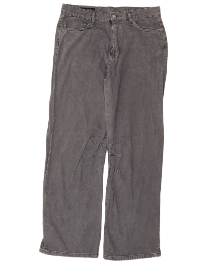 Zara Straight Jeans til mænd EU 44 Large W34 L32 Grå Bomuld