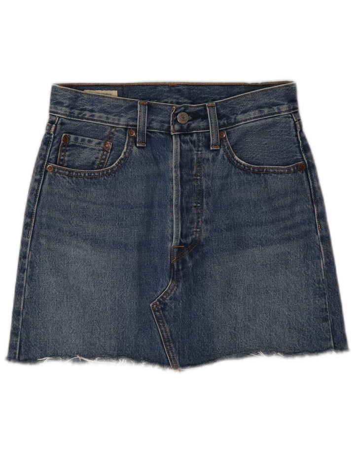 Levi's denimnederdel til kvinder W24 XS blå bomuld