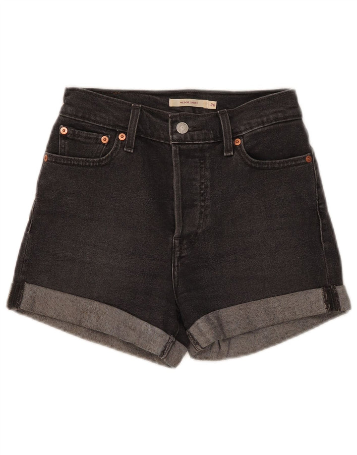 LEVI'S Wedgie denimshorts til kvinder W26 XS Grå bomuld