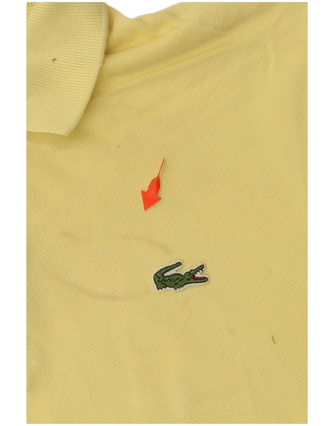 LACOSTE Mens Polo Shirt Size 3 Small Yellow Cotton