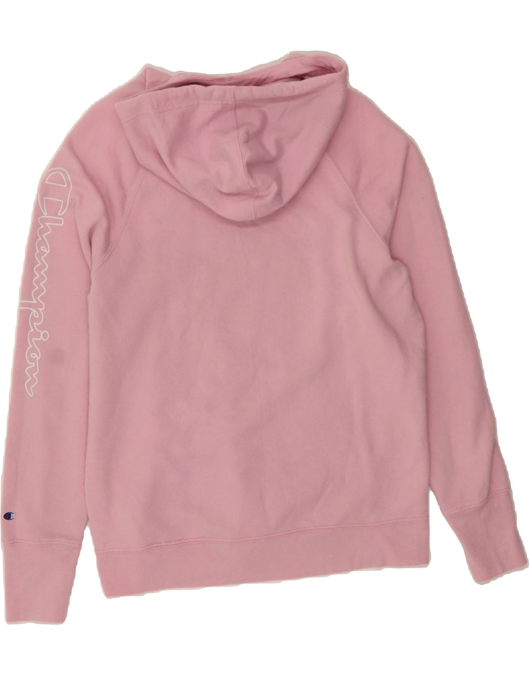 CHAMPION Womens Graphic Hoodie Jumper UK 14 Medium Pink Vintage Champion and Second-Hand Champion from Messina Hembry 
