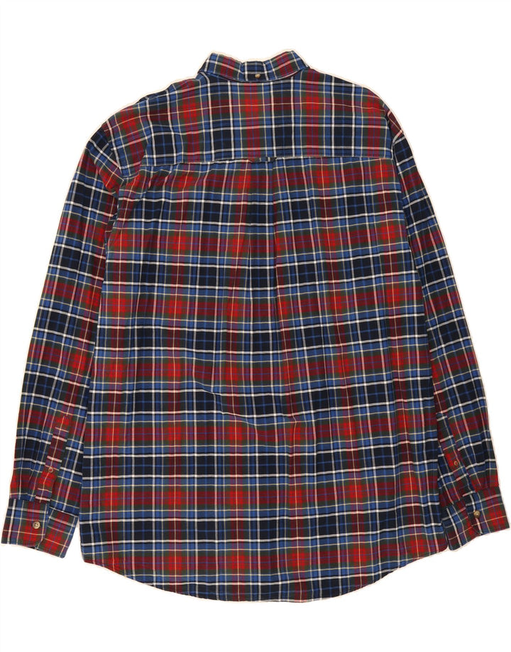 IZOD Mens Big & Tall Flannel Shirt XL Red Check Cotton Vintage Izod and Second-Hand Izod from Messina Hembry 
