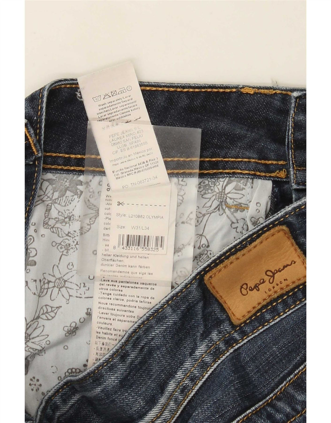 PEPE Jeans Dame Løs W31 L34 Blå Bomuld