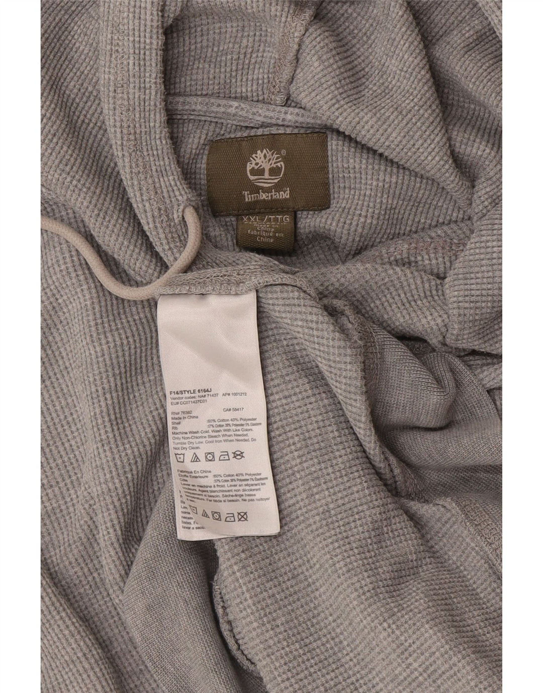 Timberland Herre Hooded Top Langærmet 2XL Grå Bomuld