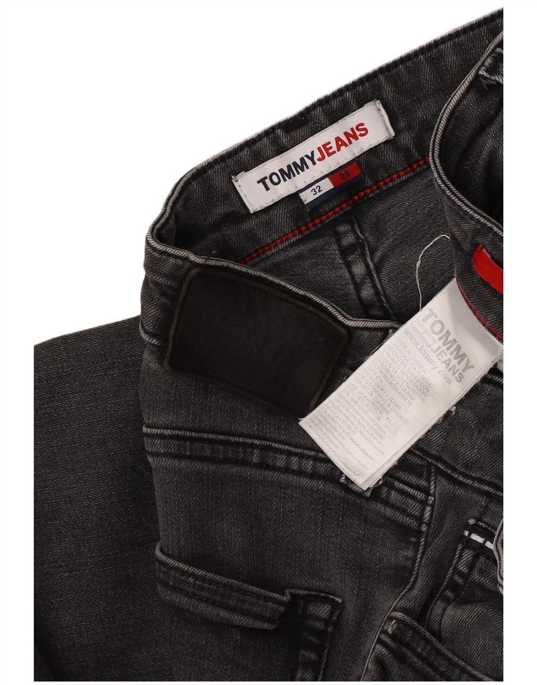 Tommy Hilfiger Dame Slim Jeans W32 L34 Sort Bomuld
