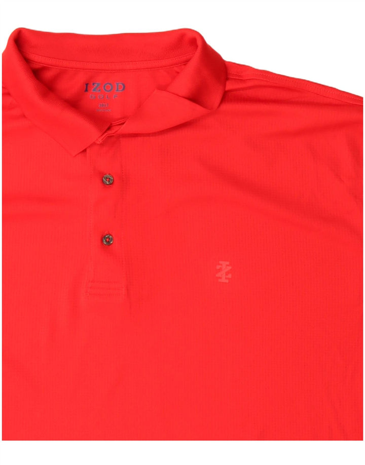 Izod Polo Shirt til mænd 3XL Rød Polyester