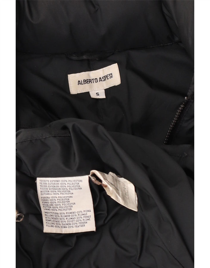 Alberto Aspesi Dame Polstret Frakke UK 10 Small Black Polyester