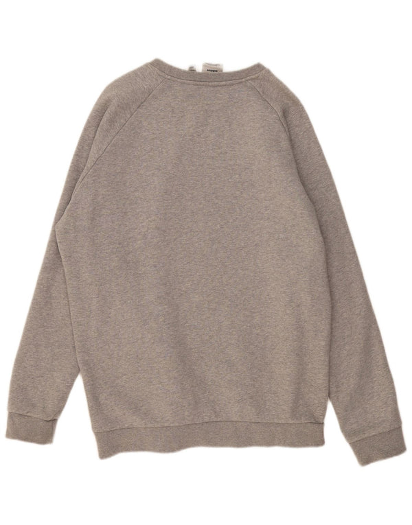 ADIDAS Sweatshirt-trøje til mænd, stor grå flækket bomuld