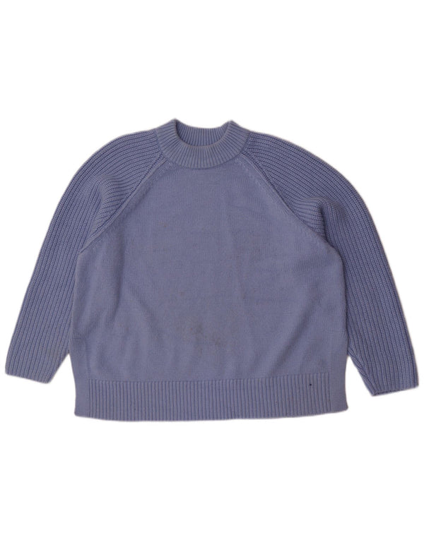 Marks & Spencer Dame Loose Fit Jumper Sweater med rund hals UK 18 XL Blå
