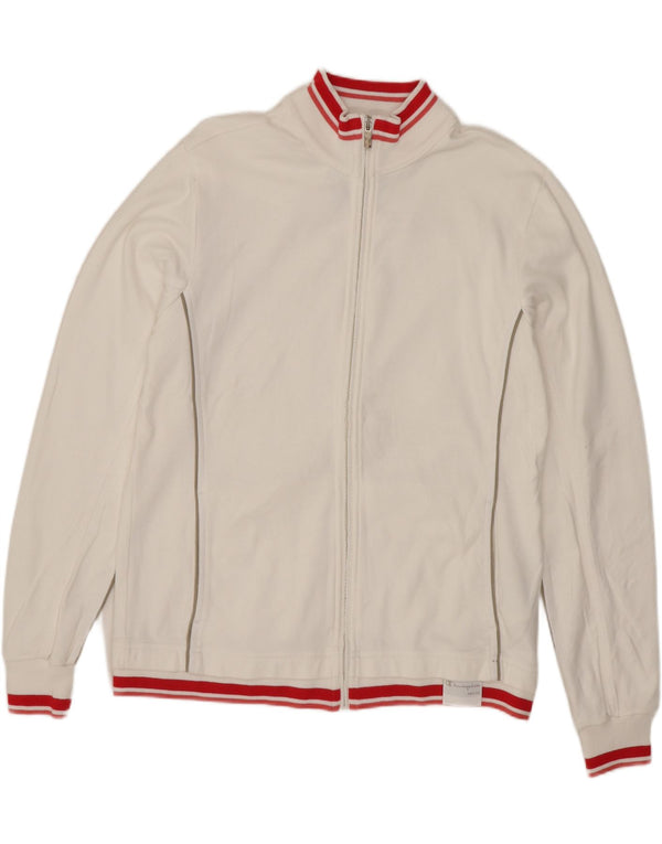 Champion Womens Easy Fit træningsdragt Topjakke UK 16 Stor hvid bomuld