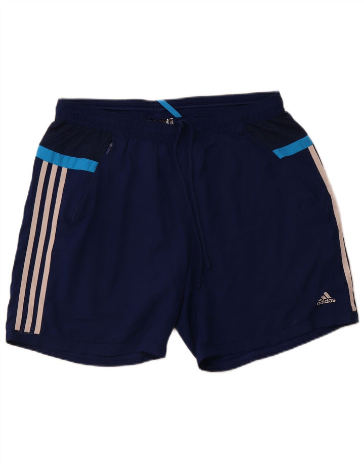 ADIDAS Dame Climacool Sports Shorts UK 16 Large Blue Polyester