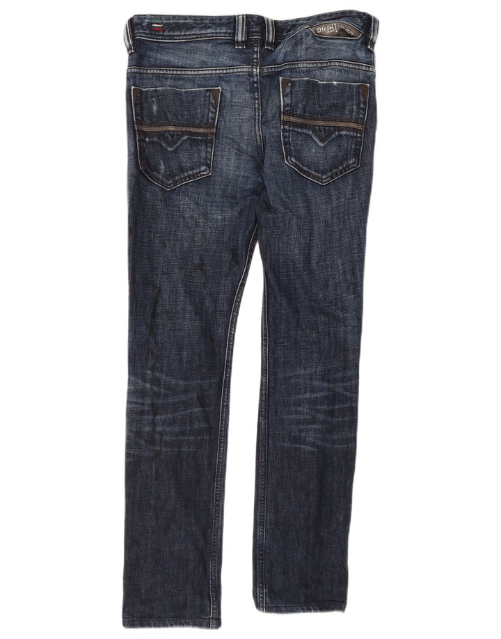 Diesel Herre Safado Distressed Slim Jeans W29 L30 Blå Bomuld