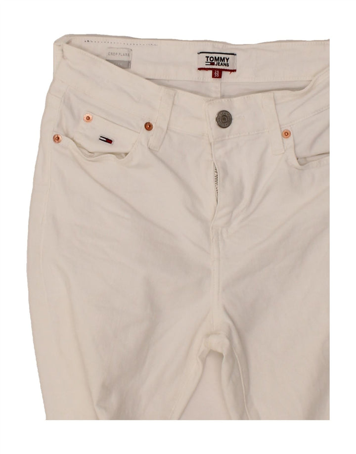 TOMMY HILFIGER Womens Flare Flared Jeans W25 L25 White Cotton Classic Vintage Tommy Hilfiger and Second-Hand Tommy Hilfiger from Messina Hembry 