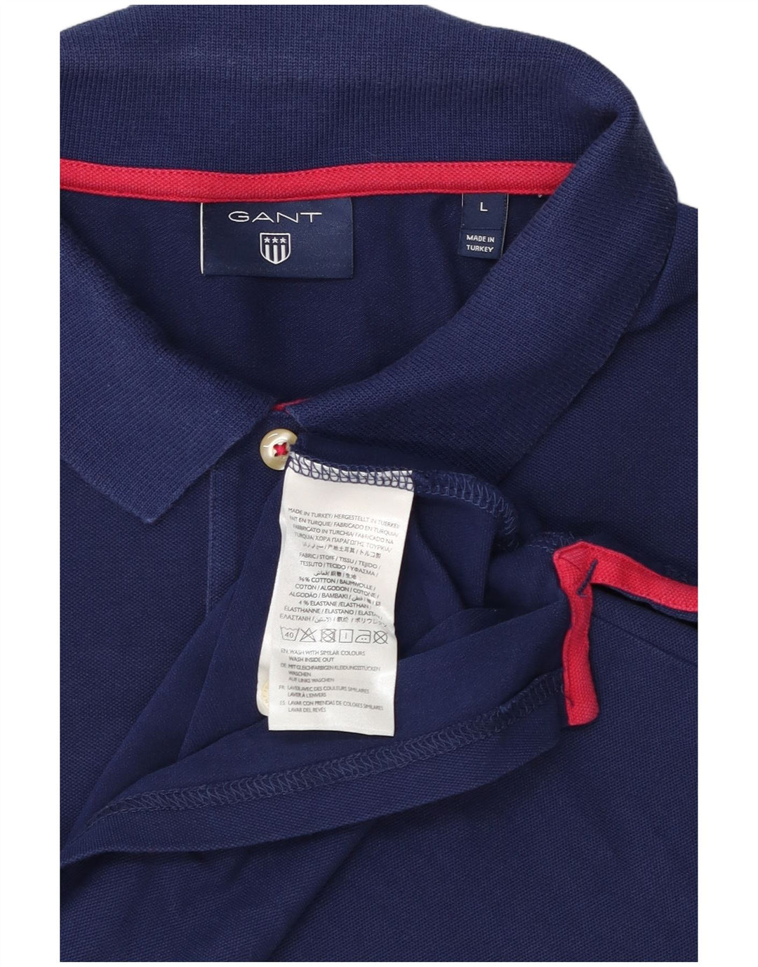 Gant Polo Shirt til mænd Stor marineblå bomuld