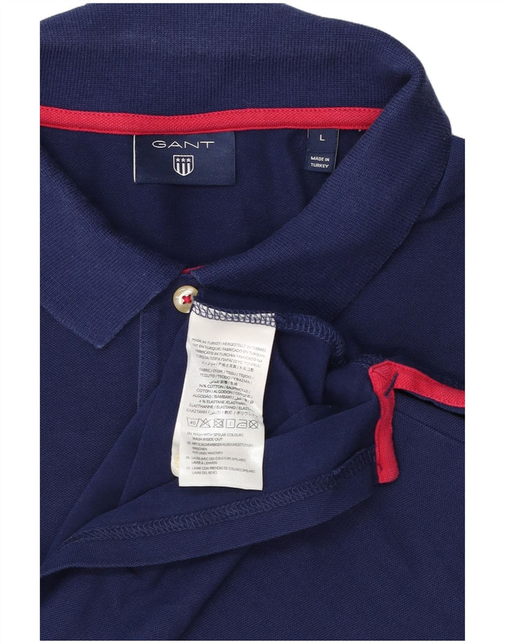 Gant Polo Shirt til mænd Stor marineblå bomuld