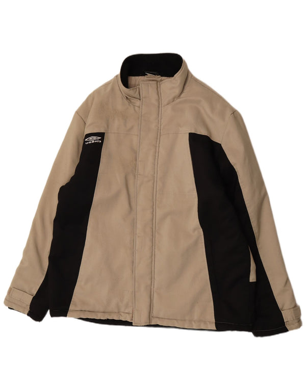Umbro Dame Windbreaker Jacket UK 44 2XL Beige Colourblock Nylon