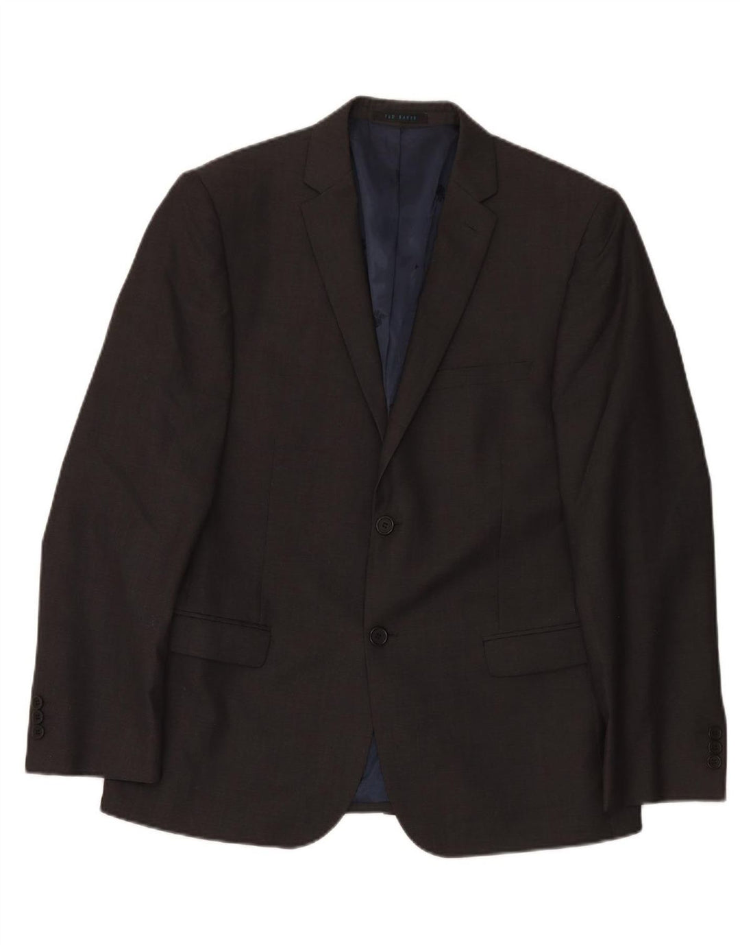 TED BAKER Mens 2 Button Blazer Jacket UK 40 Large Grey Wool Vintage Ted Baker and Second-Hand Ted Baker from Messina Hembry 