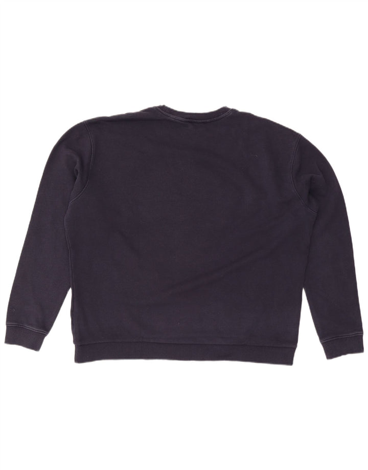 TED BAKER Dame sweatshirt i overstørrelse størrelse 4 Large Navy Blue Floral