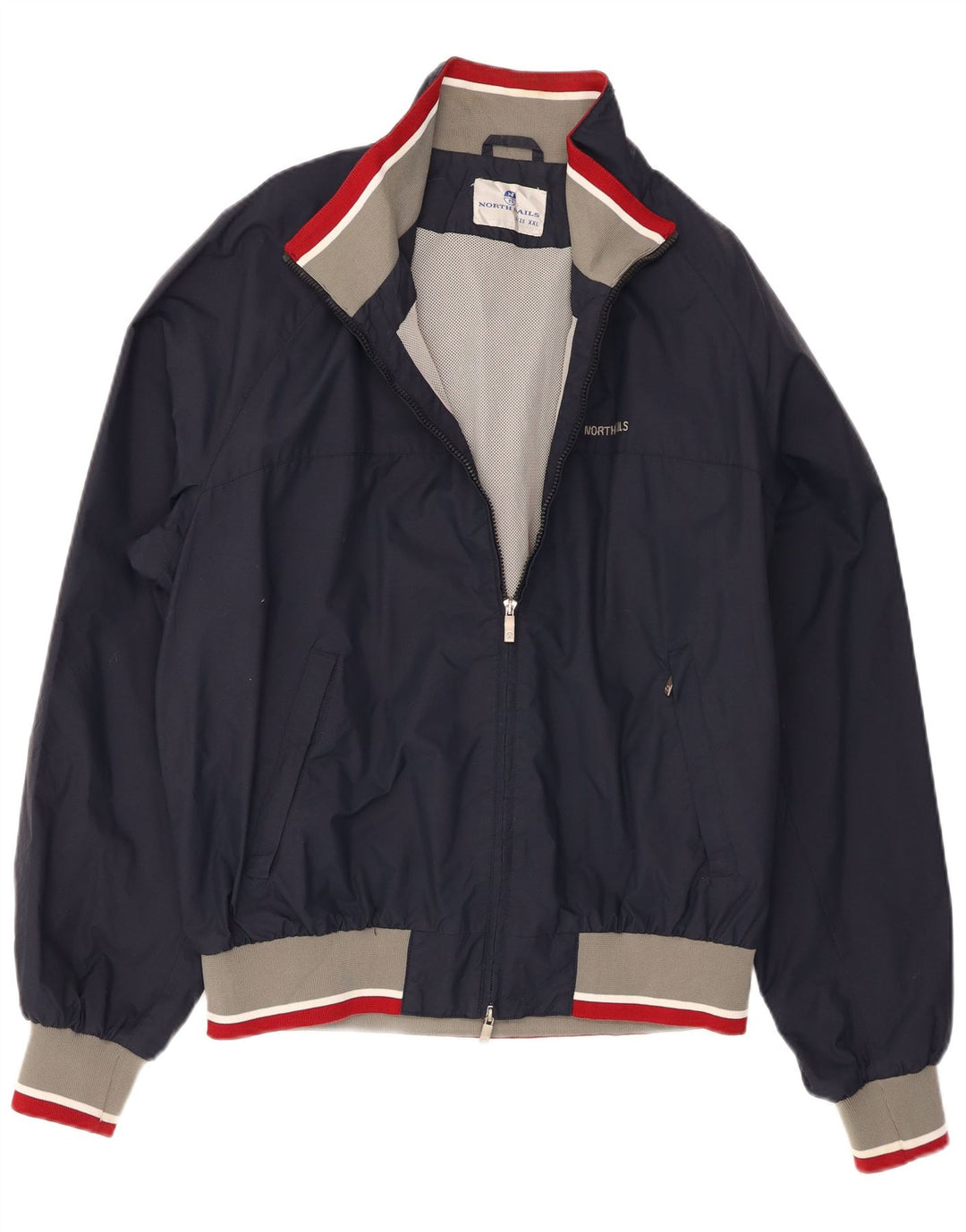 North Sails Herre Bomber Jacket UK 44 2XL Navy Blue Colourblock Polyamid