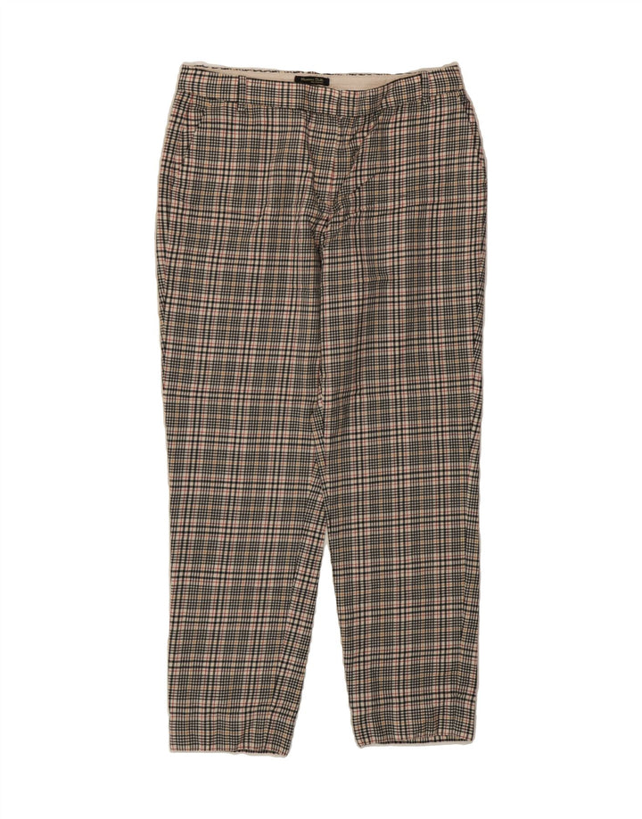 MASSIMO DUTTI Womens Slim Chino Trousers EU 40 Medium W30 L26 Beige Check Vintage Massimo Dutti and Second-Hand Massimo Dutti from Messina Hembry 